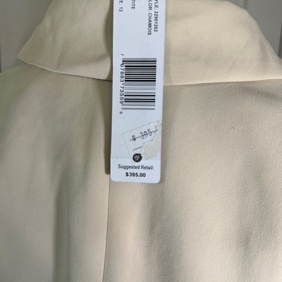 Vintage NWT Linda allard Ellen Tracy Elegant Cream Women's Blazer - Picture 5 of 5